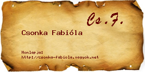Csonka Fabióla névjegykártya