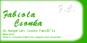 fabiola csonka business card